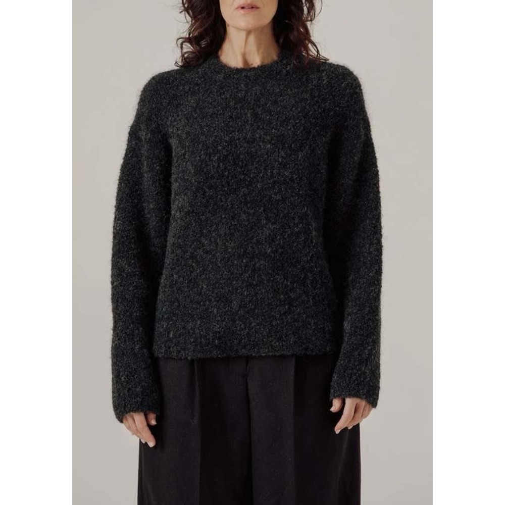 Bare Knitwear Colette Boucle Crewneck Basalt Gray XS/S New With Tags